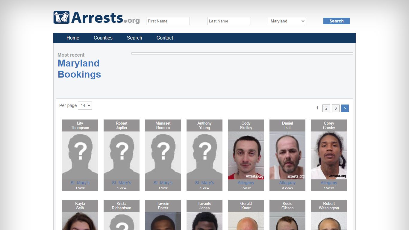 Maryland Arrests and Inmate Search